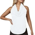 thumbnail image 3 of Sudaderas con capucha para mujer,Vestido informal sin mangas con cuello en V para mujer, mezcla de poliéster, ligero y cómodo, ideal para el hogar, sopatenor, 3 of 9