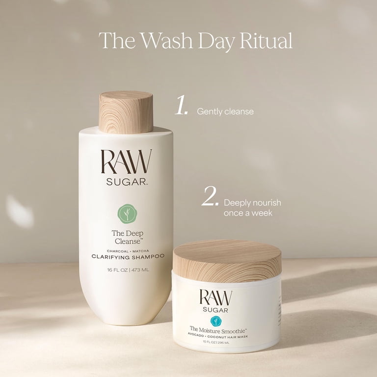 Raw Sugar Deep Cleanse Clarifying Shampoo, Charcoal & Matcha photo 5