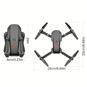 E99 PRO‑MAX Foldable RC Drone with 4K Dual Camera, Brushless Motor, 2 Batteries & Storage Bag, FCC Certified
