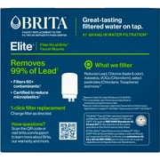 Brita Elite Chrome Replacement Water Filter, Compatible with Brita Faucet Water Filter Systems (2 Pack), Reduces Lead