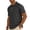 Black #1, variant on LNZGNM Men's Short Sleeve Polo Shirts Big and Tall Button Up Lapel Golf Shirts Linen Cotton Lightweight Solid T-Shirt Stylish Summer Beach Tee Shirt,Light Green 3XL