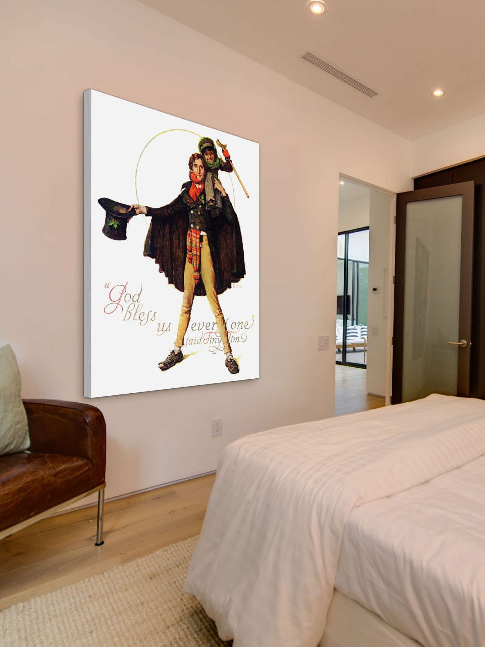Marmont Hill "Tiny Tim" by Norman Rockwell Painting Print on Canvas