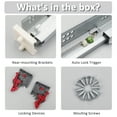 thumbnail image 3 of 2 Pairs knobelite 18 Inch Undermount Drawer Slides, Self Soft Close Full Extension Drawer Rails Concealed Drawer Runners Adjustable Locking Devices Mounting Brackets Screws Included, 3 of 6