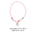thumbnail image 2 of 2 Set Kids Bracelets Beautiful Necklace Jewelry Unicorn Bracelets for Girls Kids Children (Pink), 2 of 2