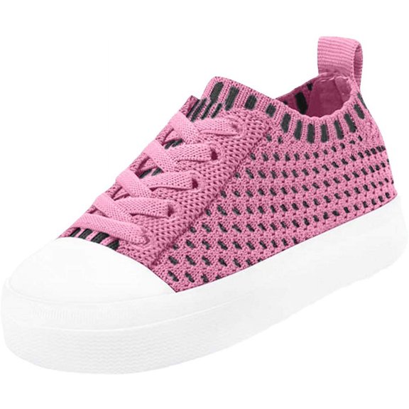 Native Kids Shoes Girl's Jefferson 2.0 Liteknit (Toddler/Little Kid) Malibu Pink/Shell White 12 Little Kid