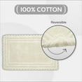 thumbnail image 6 of Better Trends 21" x 34" Bathroom Rug – 100% Cotton, Extra Soft Tufted Reversible Bath Mat, Water-Absorbent, Machine Washable (Ivory) Lilly Crochet Collection, 6 of 7