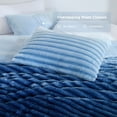 thumbnail image 4 of Regency Heights Full/Queen Size Comforter Set, Fluffy Ribbed Plush Comforter Set, 3-Piece Bedding Set, Blue Ombre, 4 of 8
