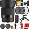 thumbnail image 1 of Sigma 30mm f/1.4 DC DN Contemporary Lens FUJIFILM X-Mount Bundle with 64GB SDXC Extreme Memory Card, 3-Piece Filter Kit, Wrist Strap, Card Reader, Memory Card Case, Tabletop Tripod, 1 of 9