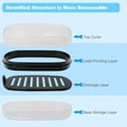 thumbnail image 4 of Solid Shampoo Bar Holder, Large Bar Soap Holder, Travel Soap Container, Soap Box with Draining Layer, Soap Case for Bathroom, Traveling, Gym, Camping (Clear Style-1-Large), 4 of 14