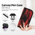thumbnail image 2 of Fotbe Red And Black Abstract Skull Pattern Pencil Case,Canvas Pen Case, Multi- Slot Pencil Pouch, Portable Pencil Bag, Pen Case for& Office, Makeup Bag ,Zipper Pouch, 2 of 6