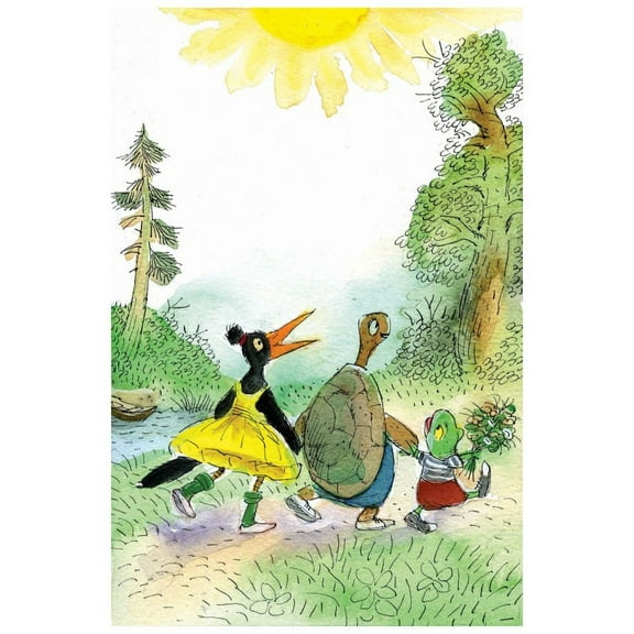 Marmont Hill "Let's Go for a Walk" by Curtis Painting Print on Canvas