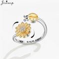 thumbnail image 1 of Multiple Style Anxiety Ring Fidget Spinner Rings for Women Star Moon Butterfly Flower Spinning Ring Rotate Freely Jewelry 2023 204, 1 of 6