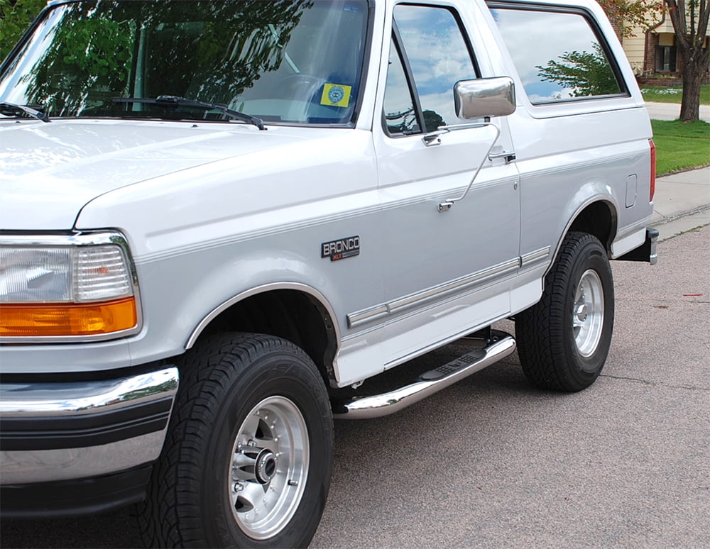 MaxMate 3" Nerf Bars Compatible with 1980-1996 Ford Bronco / F-Series Pickup (1997 HD) Reg Cab | WB2F37207 | Side Step Rails Running Boards