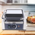 thumbnail image 2 of Commercial Electric Griddle, 110V 1800W Sandwich Single Panini Press Grill Maker Toaster, Smooth Flat Surface Sandwich Maker With Cleaning Sponges,Portable Hamburg Maker For Restaurant Cafe, 2 of 10