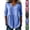 12# Blue, variant on Womens Striped Peplum Tunic Tops Summer Linen 3/4 Length Sleeve Tops Loose Fit V Neck Ruffle Hem Casual Blouse for Office Vacation,Black ,XXL