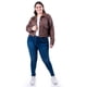 thumbnail image 1 of Chamarra de piel sintetica Roman Fashion / Tallas Extras, 115 (Cafe) cafe 42, 1 of 5