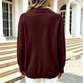 thumbnail image 4 of Women's Polo Shirts Spring Summer Sweater Tops Long Sleeve Soft Trendy Business Casual Outfits Sweater, 4 of 5