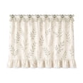 thumbnail image 2 of Farmhouse Floral Oven Curtain, Ruffle Trim with Ribbon Ties, Decorative Stove & Cabinet Dust Cover, Rustic Style Kitchen Decor for Cottage Home, 2 of 5