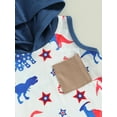 thumbnail image 6 of Bagilaanoe Baby Boy 4th of July Outfits 0-3T Infant Independence Day Clothes 2PCS Toddler Summer Sleeveless Print Hoodie Vest Tops Shorts Set, 6 of 8
