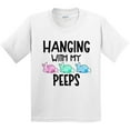 thumbnail image 3 of Inktastic Easter Hanging with My Peeps Pastel Bunnies Youth T-Shirt, 3 of 5