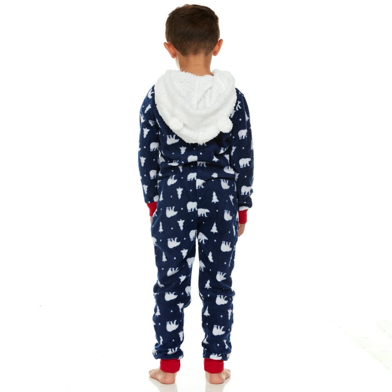 Toddler Boys Sleepware Onesie Hooded Night Pajama with Cartoon Pet Pocket Available in Sizes 2 12 Years Old Toddler Boy Nightwear Pajama Cozy