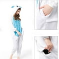 thumbnail image 6 of Olyvenn Sales Comfortable Pajamas For Women Fashion Ladies One-Piece Jumpsuit Loose Fit Casual Costume Plush Bunny Onesie Ear Hoodie Sleepwear Long Sleeve Female Leisure Blue 6, 6 of 6