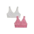 thumbnail image 2 of Wonder Nation Girls Ribbed V-Neck Bra, 2-Pack, Sizes (XS-XL), 2 of 3