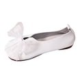 thumbnail image 5 of Rokment Women's Lace Bowknot Vintage Mary Jane Ballet Flat Wide Width Comfortable Suede Slip on Walking Loafers Casual Dress Shoes for Bride, 5 of 7