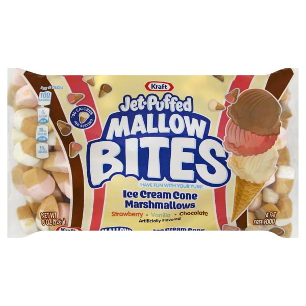 Kraft Jet-Puffed Mallow Bites Ice Cream Cone Marshmallows 8 oz. Bag ...