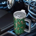 thumbnail image 6 of Green Christmas Gingerbread Man Pattern Tumbler with Handle and Lid,40oz Double Wall Vacuum Insulated Tumbler,Cups Gift for Women and Men, 6 of 7
