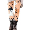 thumbnail image 2 of Women's High Waist Leggings Spooky Halloween Printed Yoga Pant Tummy Control Elastic Leggings Workout Athletic Lounge Pants, 2 of 7