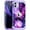 Shiny Purple, variant on CASEFIV for iPhone 11 Case,Shiny in The Dark Three Layer Heavy Duty Shockproof Protection Hard Plastic Bumper +Soft Silicone Rubber Protective Case 6.1 inch,Purple Butterfly
