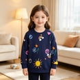 thumbnail image 5 of Nwiuh Toddler Boys Girls Christmas Sweatshirt Long Sleeve Baby Santa Claus Sweaters Xmas Winter Clothes 1-7T (Blue, 4-5 Years), 5 of 5