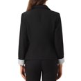 thumbnail image 3 of SACO BLAZER DE OFICINA CHIC INSPIRADOR PARA MUJERES, BLAZER DE UN BOTÓN EN CONTRASTE, TAMAÑO XS, NEGRO, 3 of 5