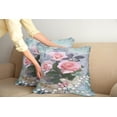 thumbnail image 2 of Ambesonne Floral Throw Pillow Cover 2 Pack, Vintage Rose Romance, 18", Pink Grey, 2 of 7