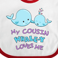 thumbnail image 4 of Inktastic My Cousin Whale-y Loves Me Boys or Girls Baby Bib, 4 of 4