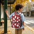 thumbnail image 6 of Maltese and Dog Paw Print Red 17" School Backpacks for Teens,Waterproof Oxford Fabric,S-Shape Padded Straps for School,Travel,Hiking,Camping, 6 of 6