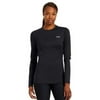 Under Armour Women's ColdGear Authentic Crew Neck Tee, Black, X-Small