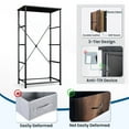 thumbnail image 4 of Dresser for Bedroom with 4 Storage Drawers Smokey Hardwood Dressers Chest of Drawers Steel Framed Fabric Closet Organizers for Living Room Hallway Entryway Closet Dorm, 4 of 7
