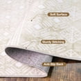 thumbnail image 4 of 3x5 Khaki Boho Area Rug for Living Room, Washable Kitchen Rugs Non Slip, Ultra Soft Print Distressed Geometric Low-Pile Entry Throw Carpet for Bedroom Nursery Dorm Decor, 4 of 5