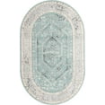 thumbnail image 2 of Rugs.com Aurelia Collection Rug – 5' x 8' Oval Aqua Medium-Pile Rug Perfect For Living Rooms, Large Dining Rooms, Open Floorplans, 2 of 4