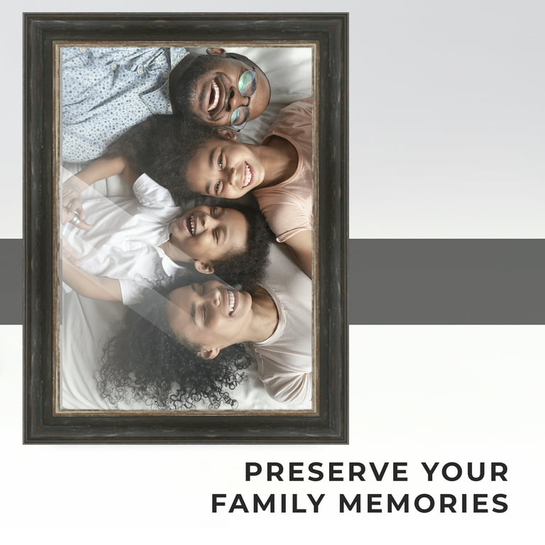 14x6 Frame Black Real Wood Picture Frame Width 1.75 inches, Interior Frame  Depth 0.5 inches