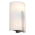 thumbnail image 1 of Access Lighting 16018 - 2 Light 12.5" White Glass / Brushed Steel Wall Sconce (20446-BS/WHT), 1 of 1