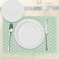thumbnail image 3 of Ambesonne Mint Place Mats Set of 4, Classical Vintage Fresh, Standard Size, Mint Green and White, 3 of 6