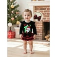 thumbnail image 5 of BemeyourBBs Baby Girl Christmas Outfit Includes Romper Plaid Shorts Headband Socks, 5 of 9