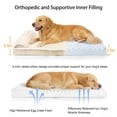 thumbnail image 3 of Exclusivo Mezcla Orthopedic Dog Bed with Head Pillow for Extra Large Dogs, Removable and Machine-Washable Cover, 56"X40", Ivory, 3 of 7