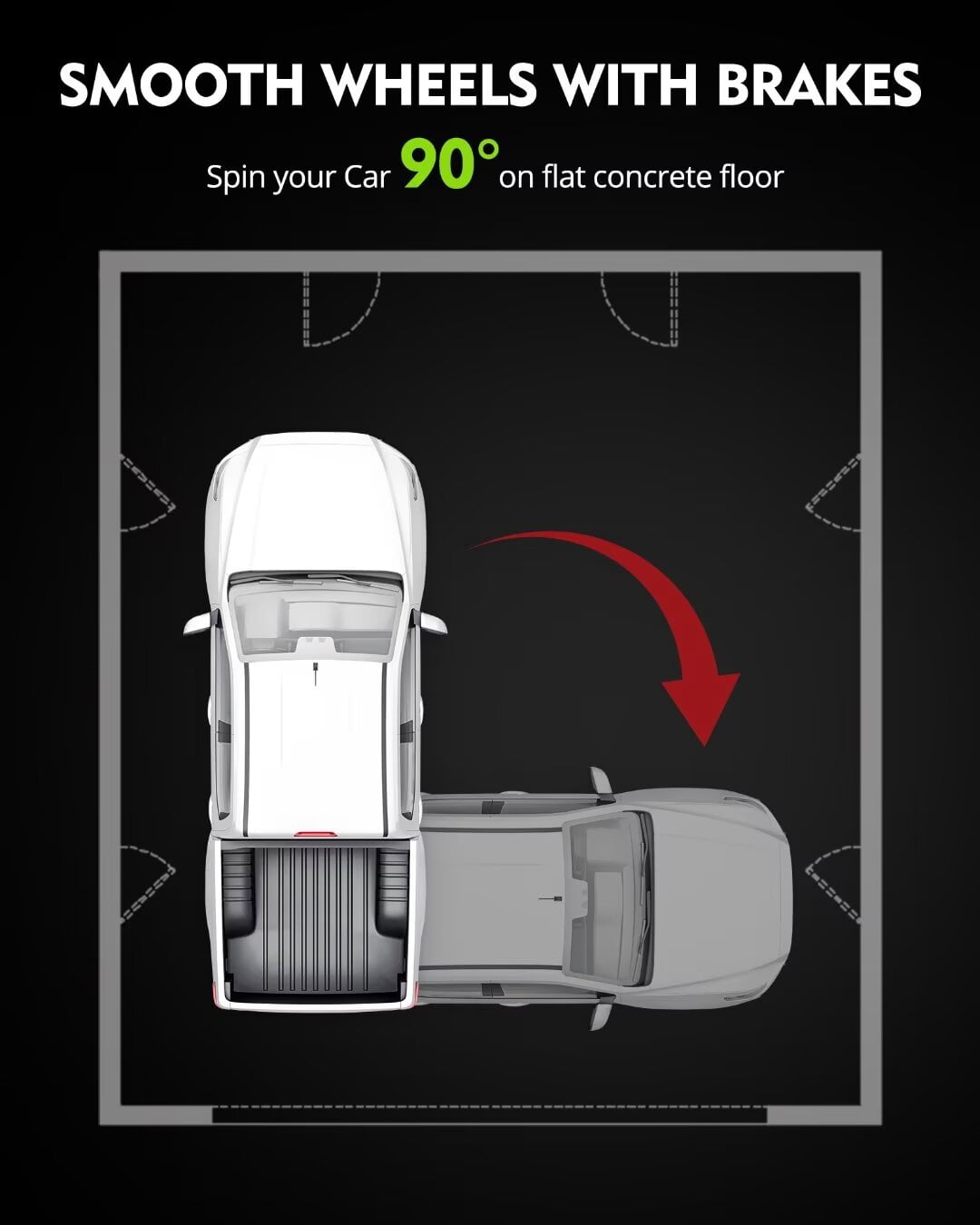 Car Moving Dolly Set of 4 | 6000 lbs Capacity | 4 Swivel Casters | Anti-Skid Design