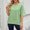 Green, variant on Hulanddfd Women's Tops Solid Crew Neck Short-Sleeve Pullover Sweatshirt Gray Size S