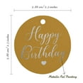 thumbnail image 6 of Inkdotpot Pack Of 100 Happy Birthday Favor Paper Tags Craft Real Silver Foil Hang Tags, 6 of 7
