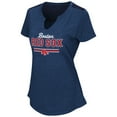 thumbnail image 2 of Women's Majestic Navy Boston Red Sox Plus Size Switch Hitter T-Shirt, 2 of 3